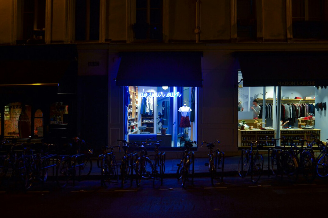 successful retail store at night